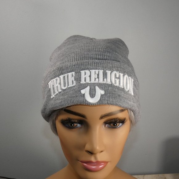 True Religion Gray Knit Cap Watchman Beanie - Picture 5 of 5